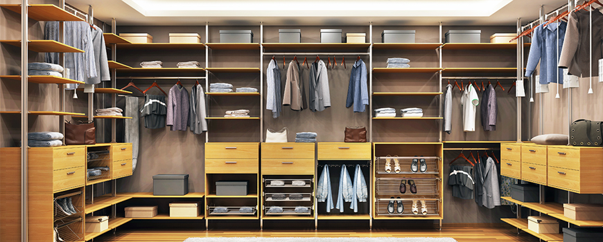 Internal design of a wardrobe