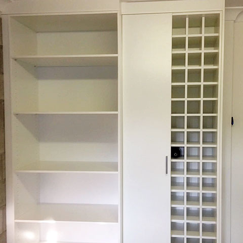Garage storage with wine rack