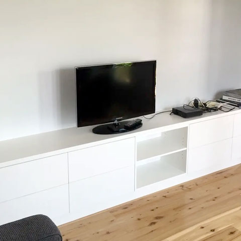 Living room entertainment storage