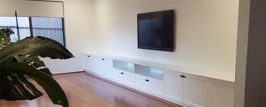 Living room storage and entertainment unit