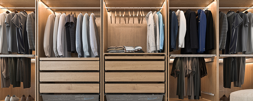 wardrobe render with shelving